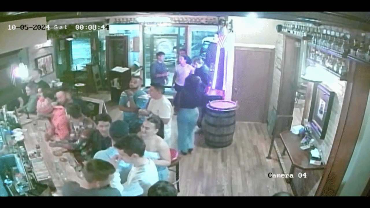 Aggression model detecting violence in a crowded bar